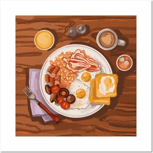 Full English breakfast Posters and Art